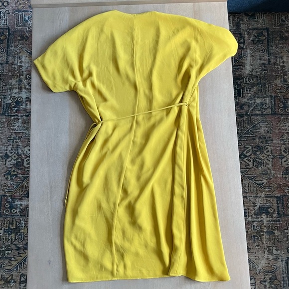 Babaton Wallace Wrap Dress in Mustard - Picture 4 of 8